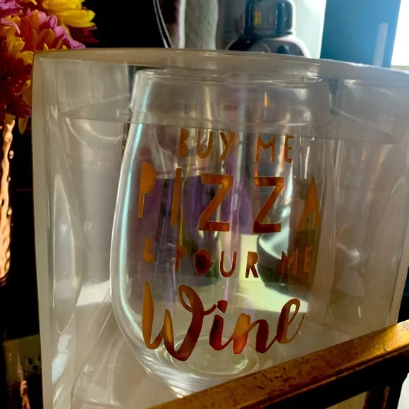 Slant | Dining | Buy Me Pizza Pour Me Wine Fun Glass Holds A Full Bottle Of  Wine Great | Poshmark